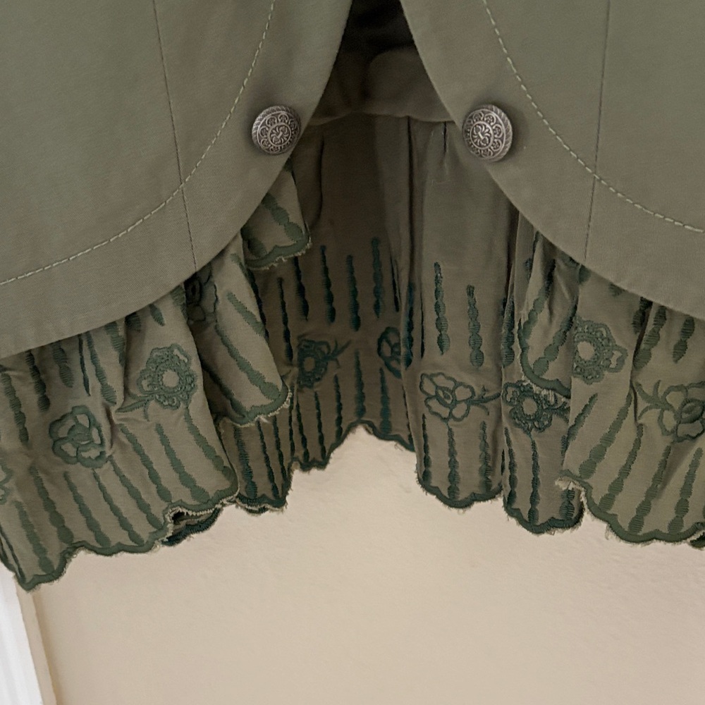 Sundance Women's Utility Jacket in Olive with suede trim - Picture 3 of 10